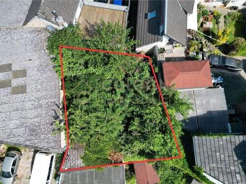 Grundstück Ansicht von oben markiert - Grundstück in Königswinter zum Kaufen