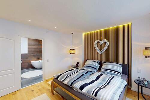 Schlafzimmer mit Bad en Suite - 