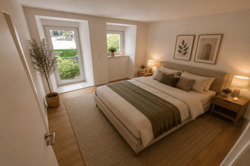 Schlafzimmer KI - Etagenwohnung mit 68,80 m&sup2; in Bopfingen zum Kaufen