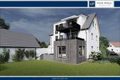 Gartenansicht Südseite - *reserviert*KfW-Konditionen jetzt! Und 45.000,- € sparen! 2-Zi-Dachgeschoss-Whg inkl. EBKBalkonPKW-Stellplatz!