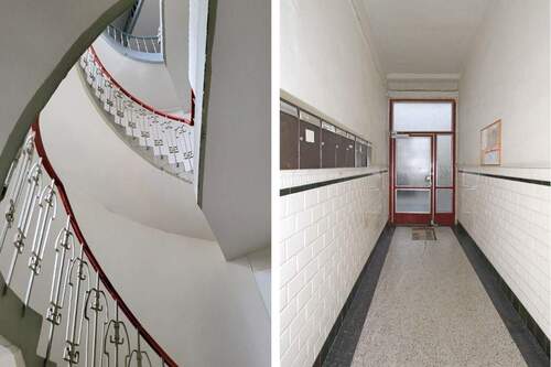 Treppenhaus und Hauseingang - 