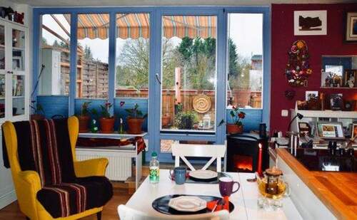 Ausblick zur Dachterrasse - 1 Zimmer Etagenwohnung in Bergholz-Rehbrücke