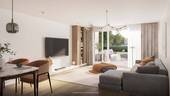 Wohnzimmer Wohnung A5 - Nürtingen Whg A5: Barrierefreie 3-Zimmer-Wohnung mit Terrasse und Garten