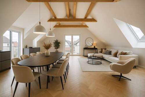 Wohnzimmer-Visualisiert - 4 Zimmer Etagenwohnung in Brühl