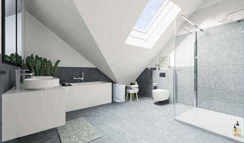 Einrichtungsbeispiel Bad - Etagenwohnung mit 148,00 m² in Brühl zum Kaufen