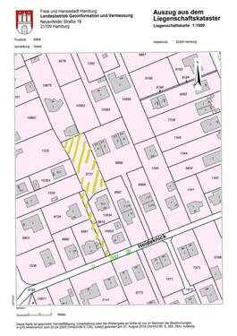 Flurkarte - Ruhig gelegenes Baugrundstück in Hamburg-Sasel