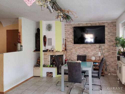 Kaminbereich - 5 Zimmer Doppelhaushälfte in Sontheim