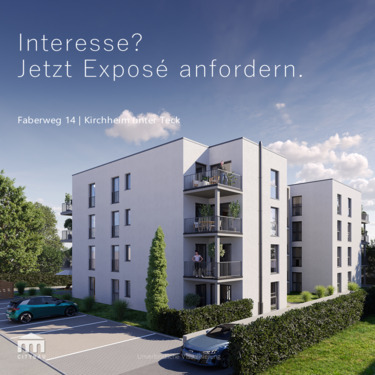 Neubauprojekt im Faberweg 14 Kirchheim Teck - Etagenwohnung mit 50,30 m² in Esslingen am Neckar zum Kaufen