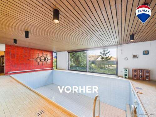 RE/MAX Immobilien DeLux Wohn-Geschäftshaus Merzig Innenpool vorher - 