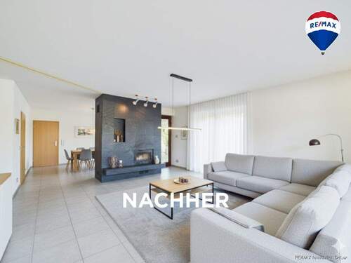 RE/MAX Immobilien DeLux Wohn-Geschäftshaus Merzig Wohnzimmer nachher - 