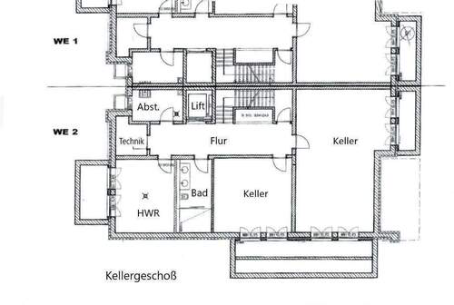 Raumaufteilung - Kellergeschoß - 