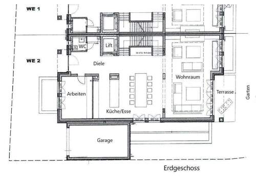 Raumaufteilung - Erdgeschoß - 