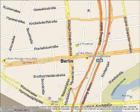 Kartenausschnitt - 3 Zimmer Etagenwohnung zur Miete in Berlin