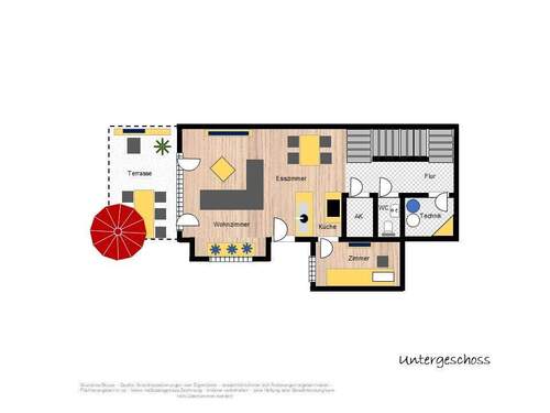 Untergeschoß - 5 Zimmer Doppelhaushälfte in Glattbach