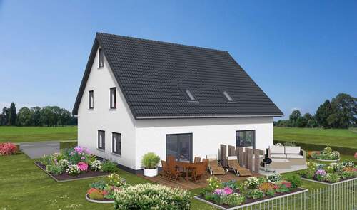 Außenansicht - +++NEUBAU+++ Moderne Doppelhaushälfte auf sonnigem Grundstück in Stralsund zu verkaufen