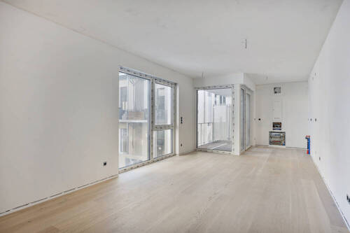 Wohnzimmer - Nr. 8 NEUBAU 2-Zimmer-Wohnung mit Empore - stilvoll, hell und effizient