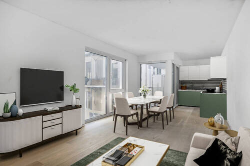 Wohzimmer (rendering) - 2 Zimmer Etagenwohnung zum Kaufen in Bonn