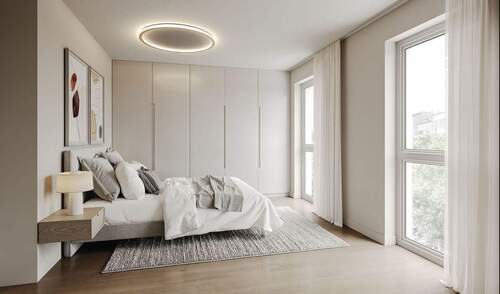 Innenvisualisierung Schlafzimmer - Terrassenwohnung in Berlin zum Kaufen