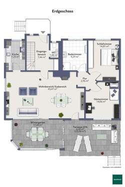 Exposeplan Erdgeschoss - 