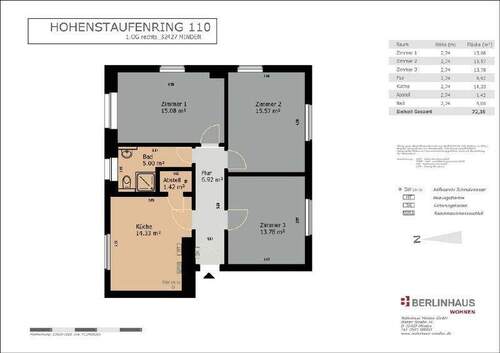 VE 135029 Hohenstaufenring 110, 1OG re - 