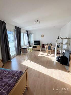 Wohn/Schlafbereich. - *Gemütliches 1 Zimmer-Apartment mit Weitblick über Immenstadt!*