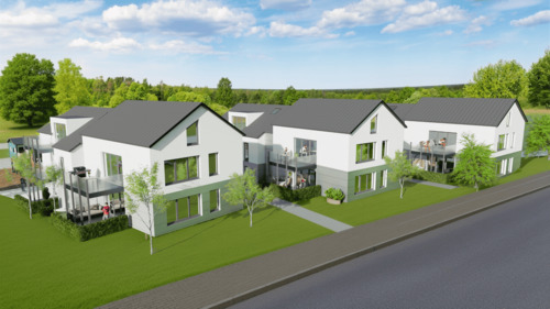Bienhecke Südansicht - Neubau: 15 Eigentumswohnungen in Bad Laasphe (provisionsfrei)