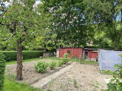 Beete und Blick auf die Nebengelasse - 