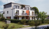 Visualisierung B5 Außen - 'Friedrichspark': Blick ins Grüne, Privatgarten, Terrasse, Balkon, Dachterrasse, 5-6 Zimmer, KfW 55!