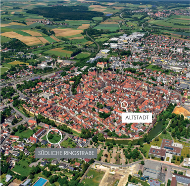Luftbild - 3 Zimmer Etagenwohnung zum Kaufen in Weißenburg i. Bay.
