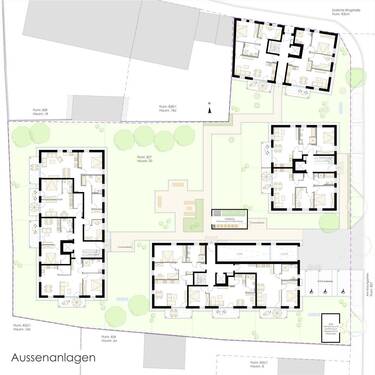 Übersicht Aussenanlagen - 3 Zimmer Etagenwohnung in Weißenburg i. Bay.