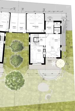 Freiflächenplan Eingangsgeschoss - 