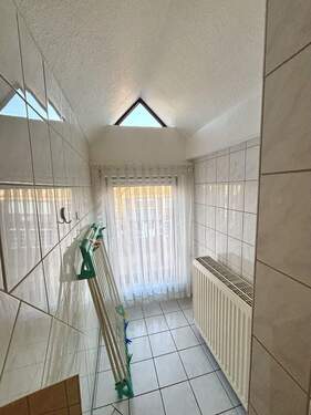 Gaube im Badezimmer - 