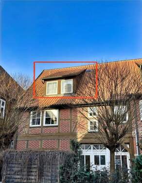 Ansicht vom Parkplatz - Vermietete Dachgeschosswohnung in Toplage von Bad Bevensen