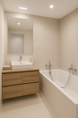 Badezimmer - Etagenwohnung mit 59,00 m² in Berlin zum Kaufen