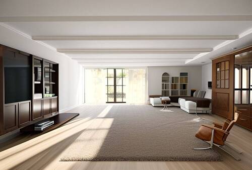 Wohnzimmer_Staging_2 - 7 Zimmer Mehrfamilienhaus, Wohnhaus in Griesheim