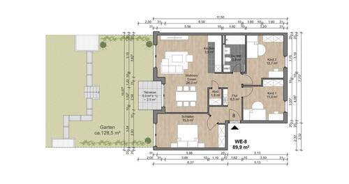 WE-8.jpg - Etagenwohnung mit 89,90 m&sup2; in Offenbach am Main zum Kaufen