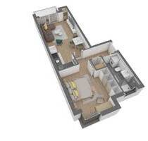 Attraktive 2 Zimmer-Wohnung im 1. OG mit Balkon - Offenbach am Main Bürgel