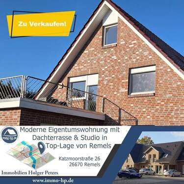 Eigentumswohnung mit Dachterrasse & Studio - Moderne Eigentumswohnung mit Dachterrasse & Studio in Top-Lage von Remels