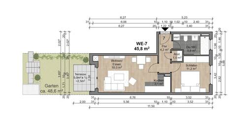WE-7.jpg - Etagenwohnung mit 45,80 m&sup2; in Offenbach am Main zum Kaufen