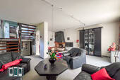 Wohnzimmer mit Kamin - 
