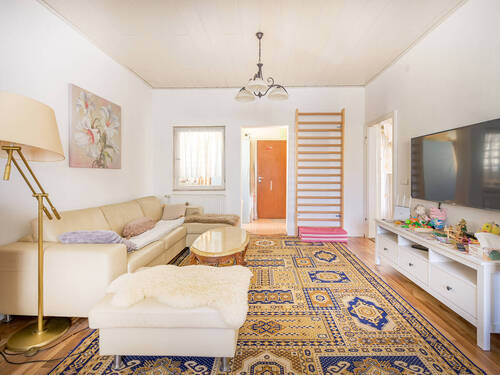 Wohnzimmer Ansicht 2 - Einfamilienhaus mit 118,60 m&sup2; in Stutensee / Spöck zum Kaufen
