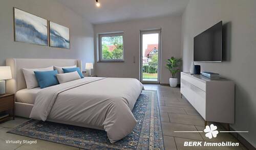KI-generiertes Beispielfoto Schlafzimmer - 3 Zimmer Etagenwohnung in Mainaschaff
