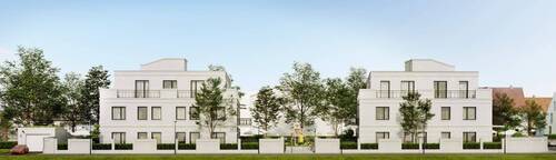 Visualisierung beider Gebäude frontal - Mehrfamilienhaus, Wohnhaus zum Kaufen in München