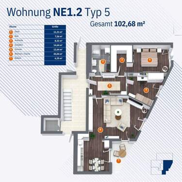 Wohnung NE1.2 Typ 5 - 