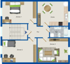 Grundriss - 3 Zimmer Etagenwohnung zur Miete in Trier
