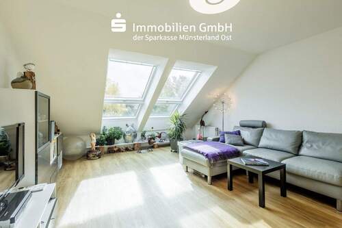Wohnzimmer - Etagenwohnung mit 70,00 m² in Münster zum Kaufen
