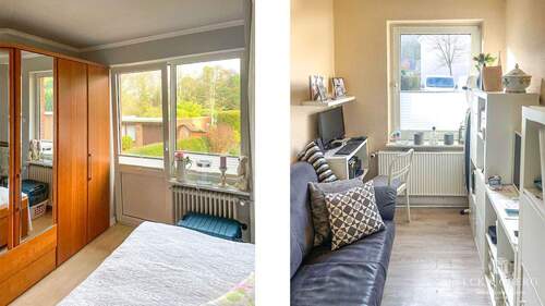 Schlafzimmer (li.) + Zimmer (re.) - 