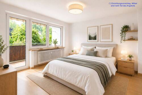 Schlafzimmer (Visualisierung) - 3 Zimmer Etagenwohnung zum Kaufen in München
