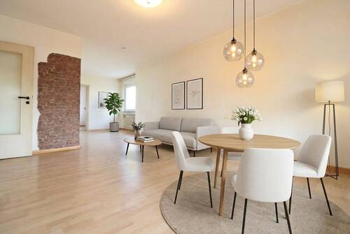 Wohnzimmer KI generiert - 4 Zimmer Etagenwohnung zum Kaufen in Frankfurt am Main