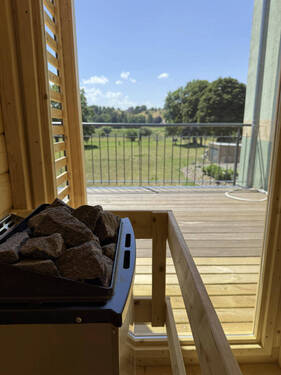 Blick aus der Sauna - 